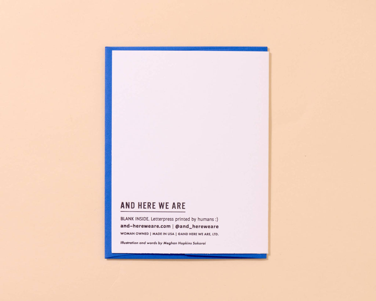 And Here We Are Letterpress Card Murder Crows