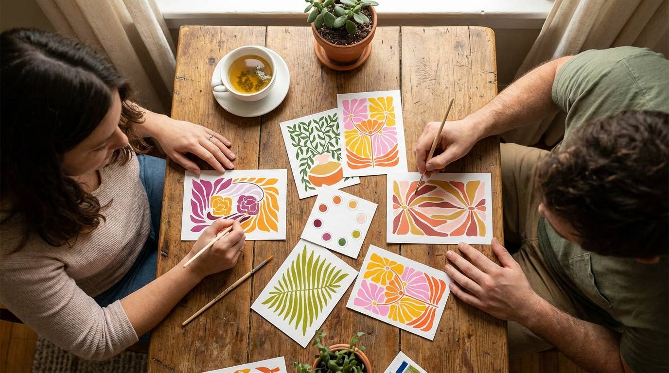 Breathe People All in One Watercolor Prints/ Postcards : Abstract Flowers