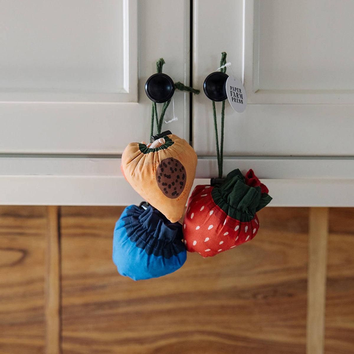 Paper Farm Press Blueberry Foldable Market Tote Bag
