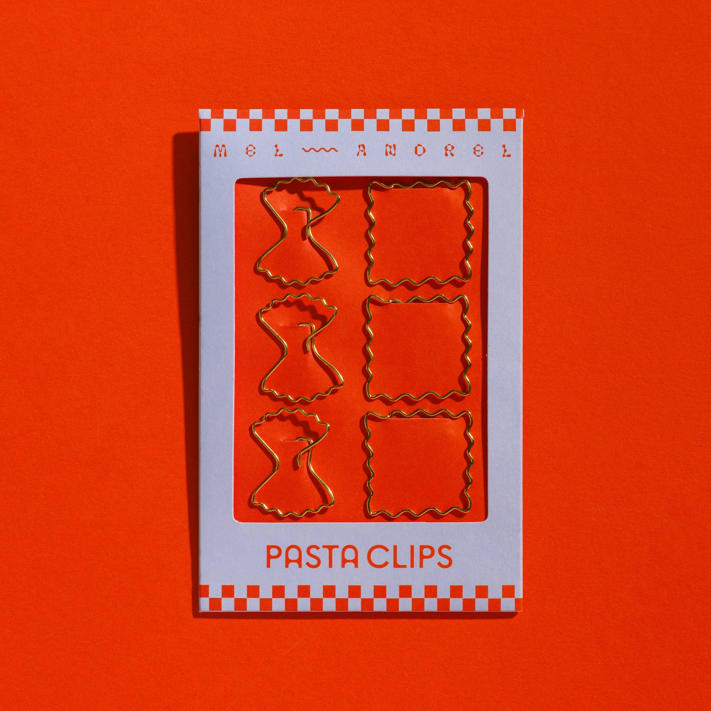 Mel Andrel Pasta Paper Clips - Ravioli + Farfalle