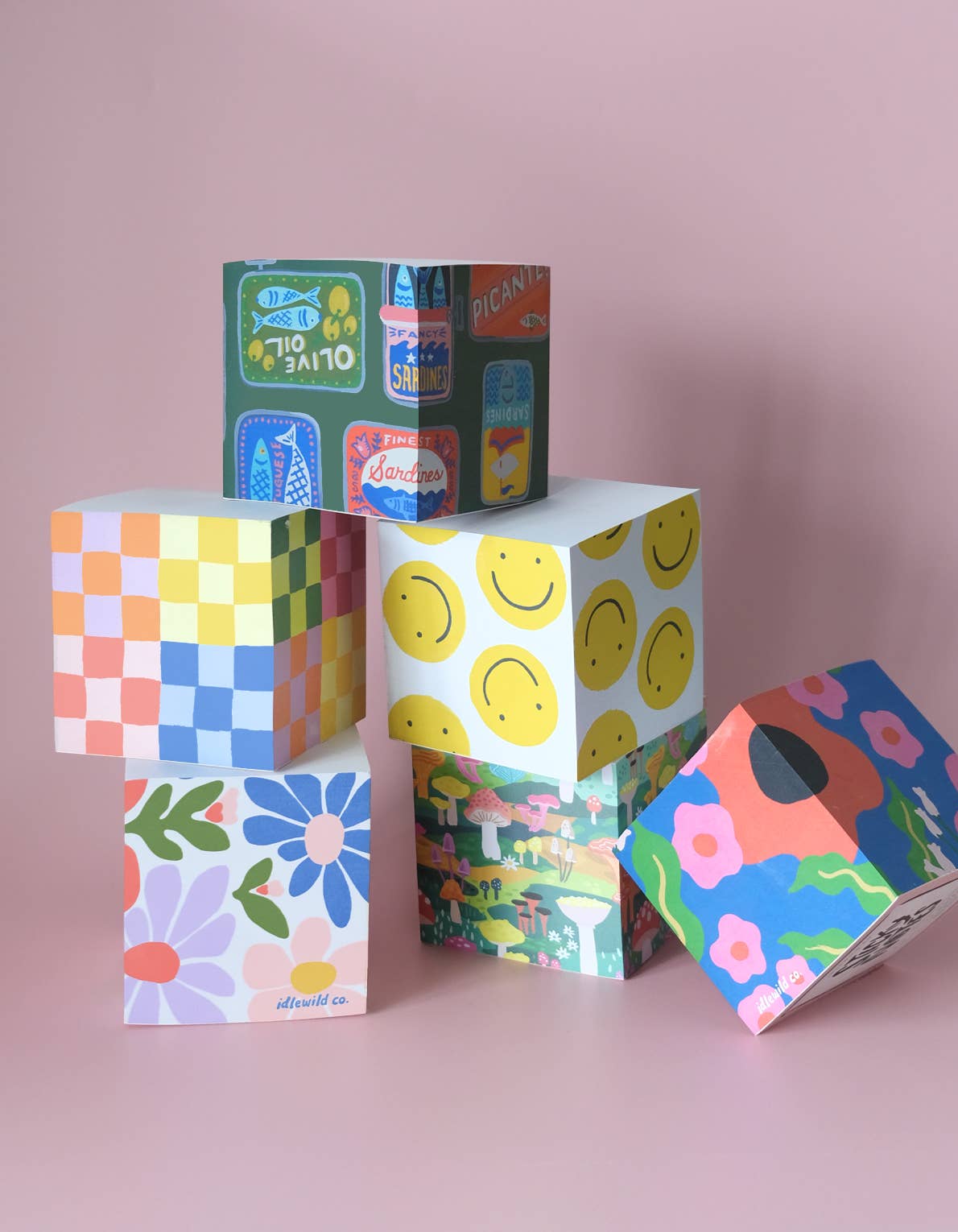 Idlewild Co. Sticky Note Cube | Primary Blooms