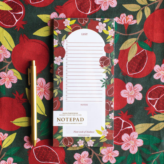 Paper Farm Press Pomegranate Market List Notepad