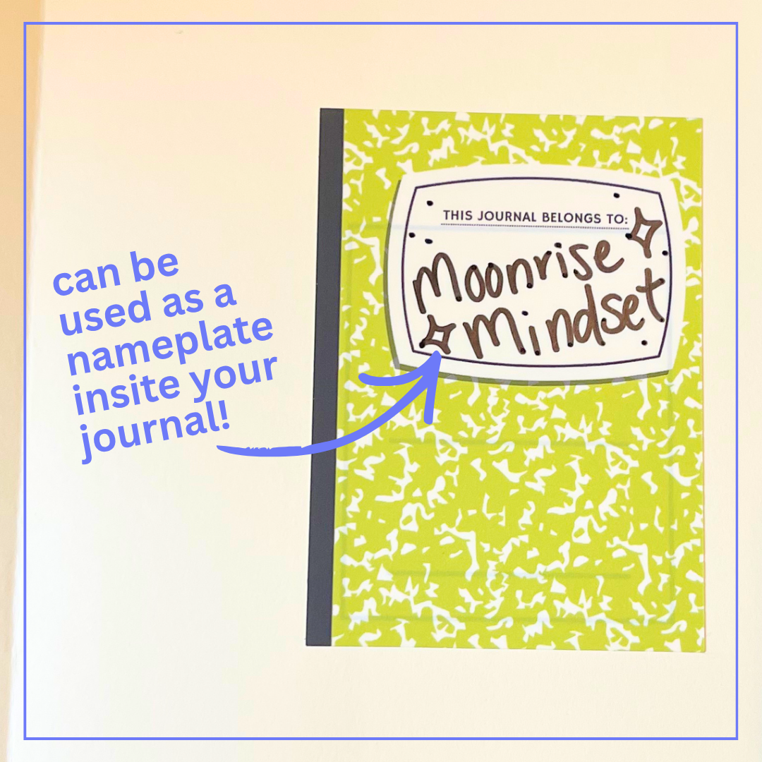 Moonrise Mindset Composition Notebook 3 Pack Sticker Set