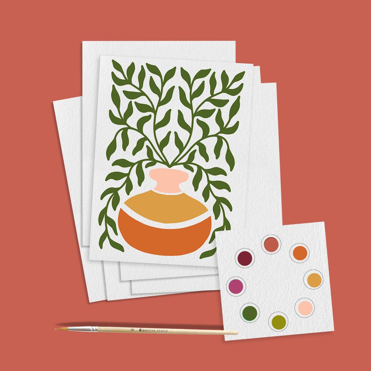 Breathe People All in One Watercolor Prints/ Postcards : Abstract Flowers