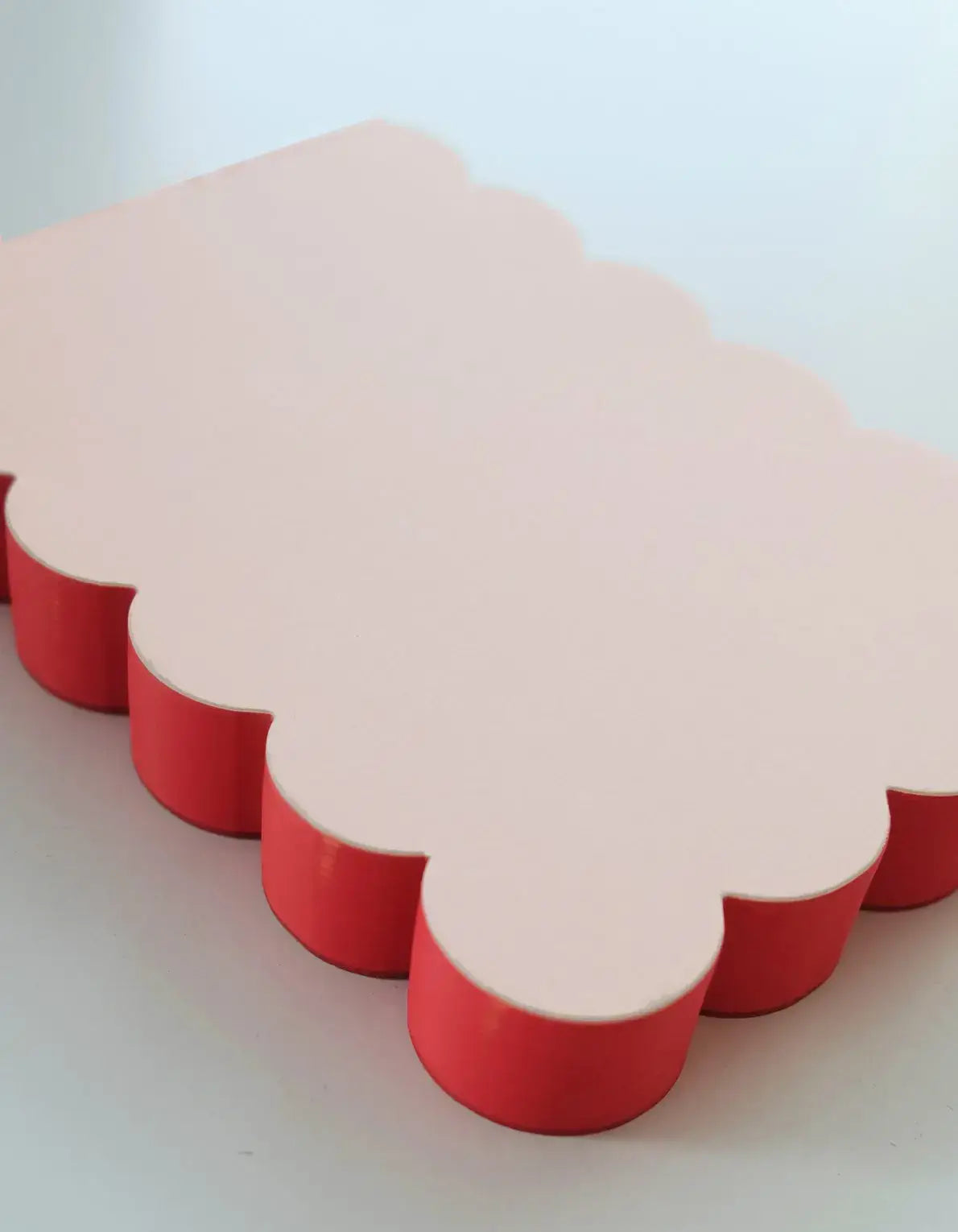 Idlewild Co. Scalloped Shaped Notepad | Peach + Persimmon Edge