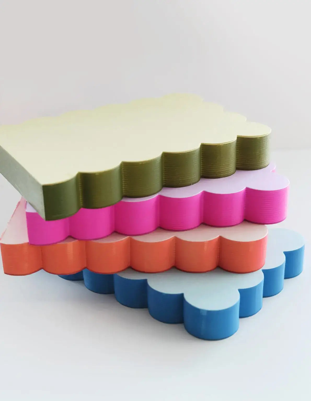 Idlewild Co. Scalloped Shaped Notepad | Chartreuse + Olive Edge