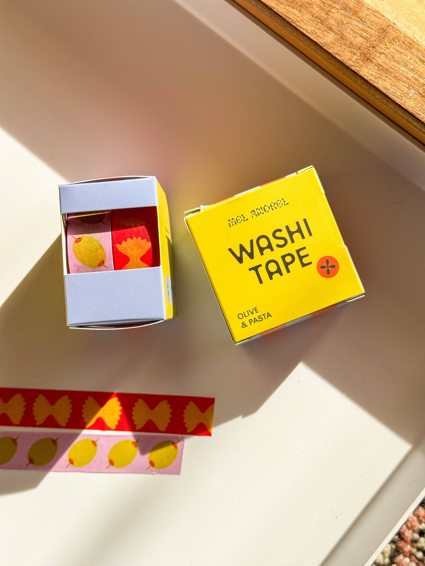 Mel Andrel Olive & Pasta Washi Tape Two-Pack