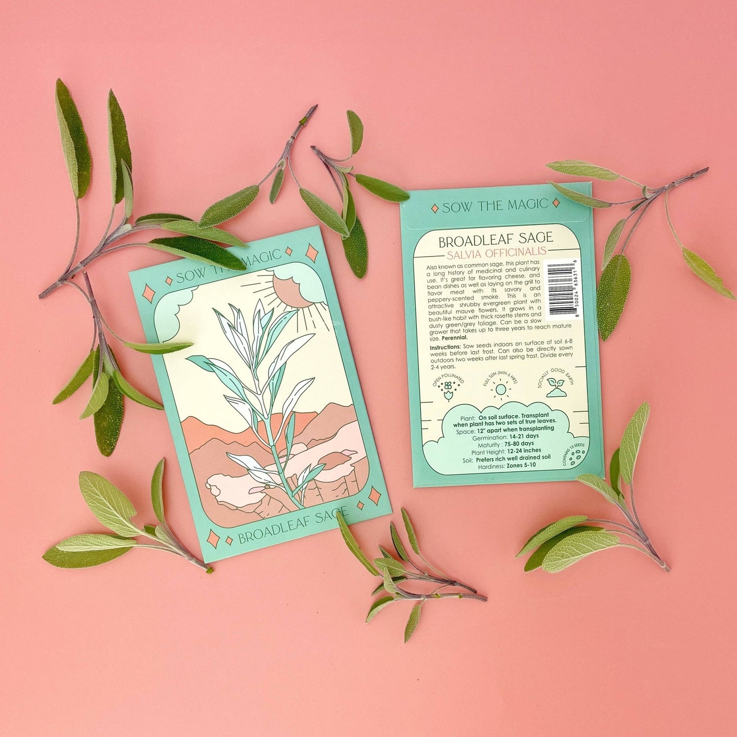 Sow the Magic Broadleaf Sage Tarot Seed Packet