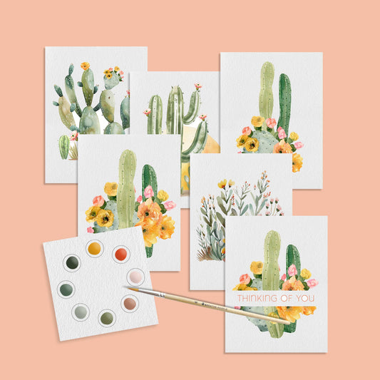 Breathe People All in One Watercolor Mini Prints + Postcards: Desert Blooms