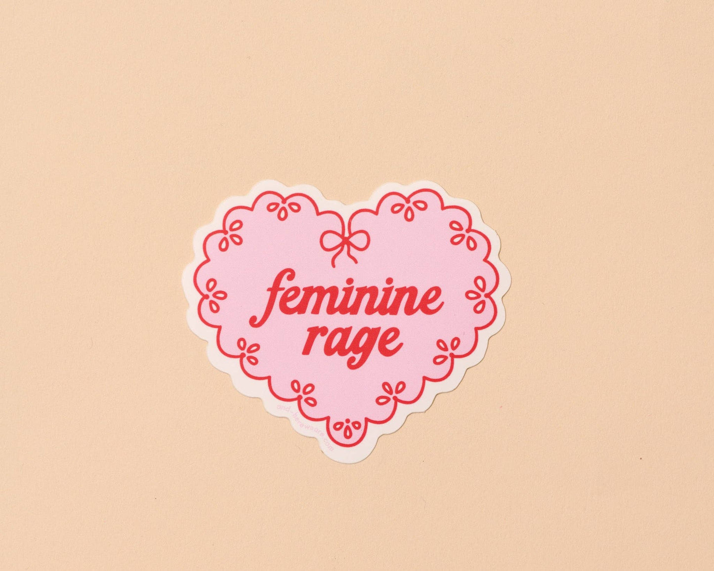 And Here We Are Vinyl Sticker Feminine Rage