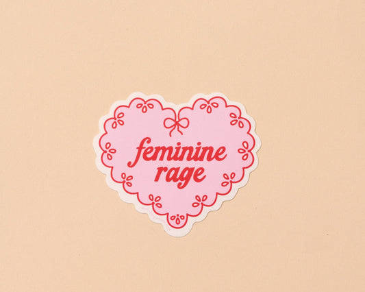And Here We Are Vinyl Sticker Feminine Rage