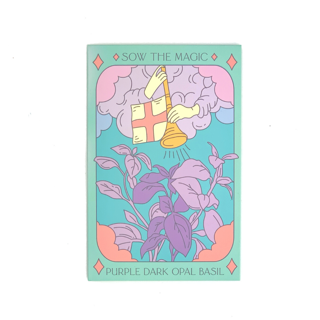 Sow the Magic Purple Dark Opal Basil Tarot Seed Packet