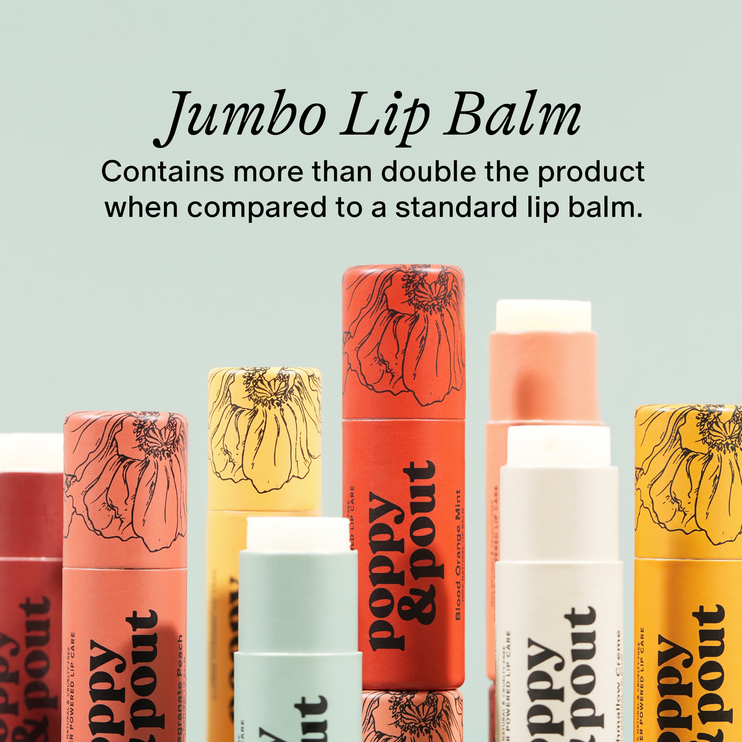 Poppy & Pout Lip Balm, Blood Orange Mint