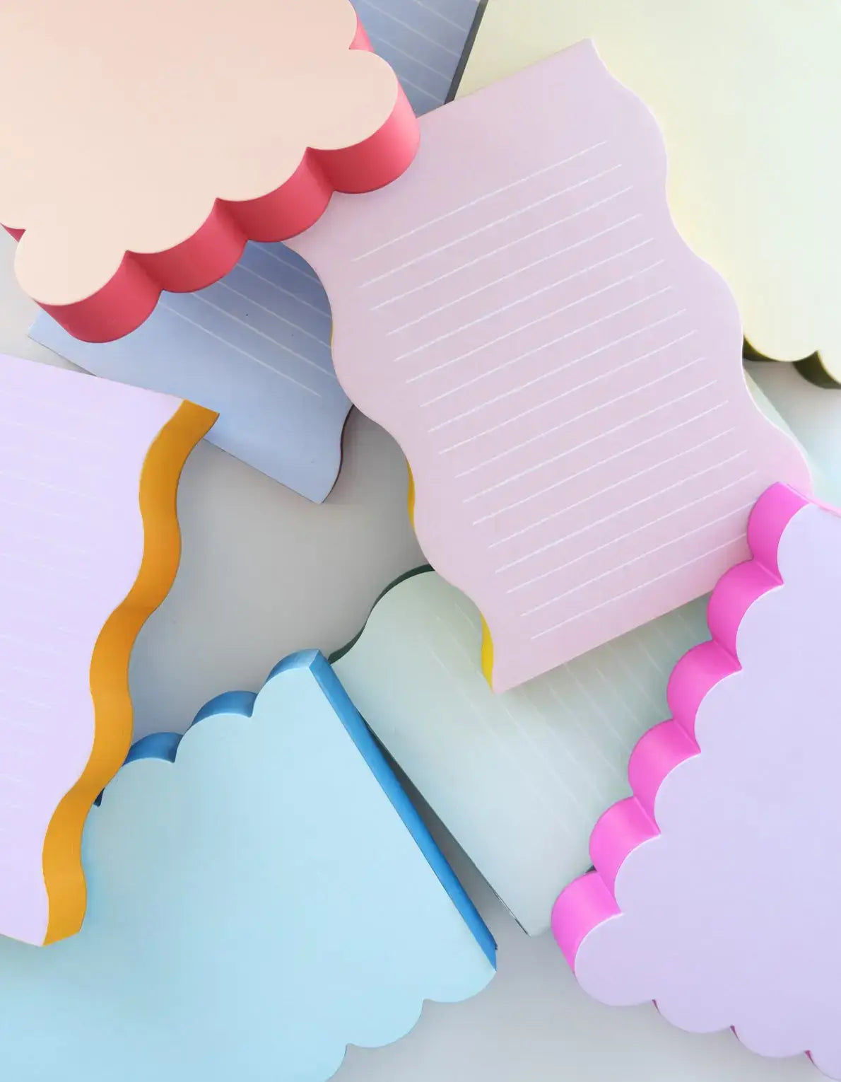 Idlewild Co. Scalloped Shaped Notepad | Chartreuse + Olive Edge