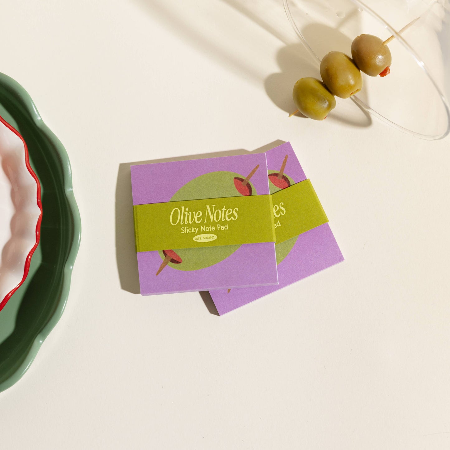 Mel Andrel Olive Sticky Notes