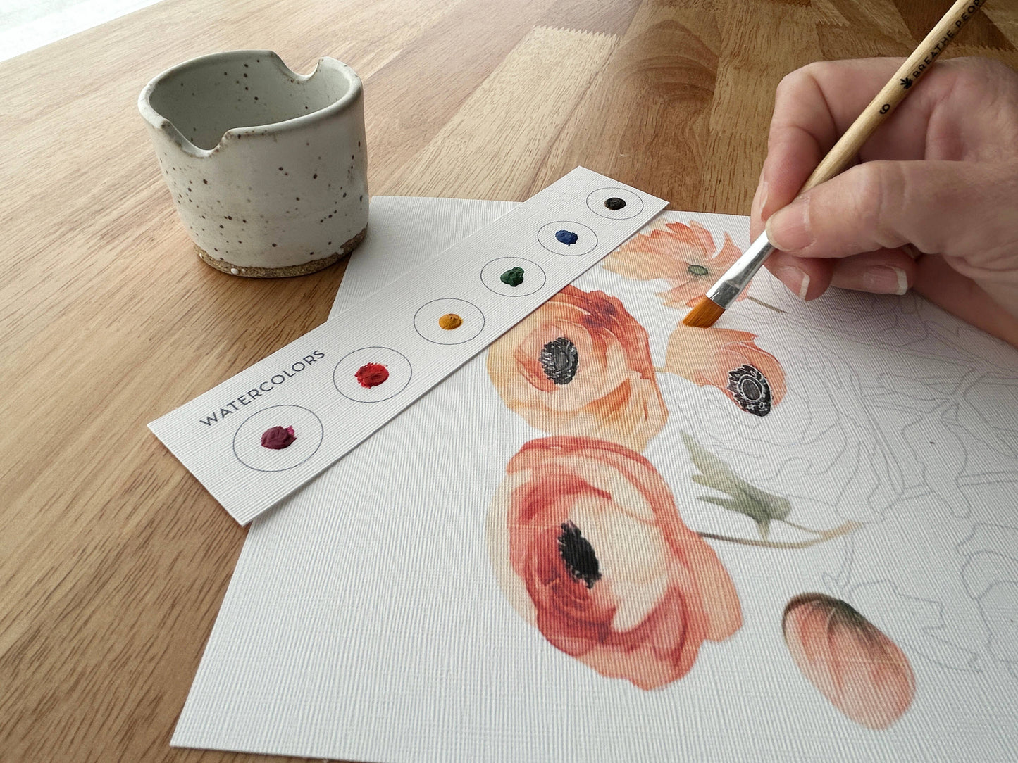 Breathe People All-In-One Watercolor Paint Set - Ranunculus Blooms