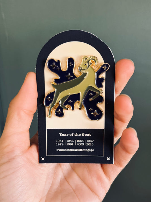 Where'd The Wild Things Go Year of the Goat Pin