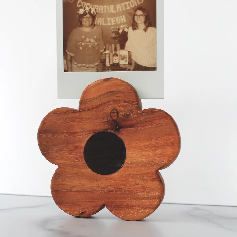 Honey Wood ATX Floral Photo Stand