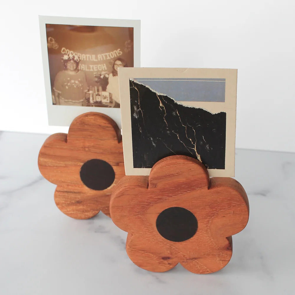 Honey Wood ATX Floral Photo Stand