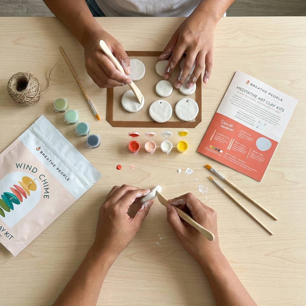Breathe People DIY Air Dry Clay Kit- Make Your Own Wind Chimes