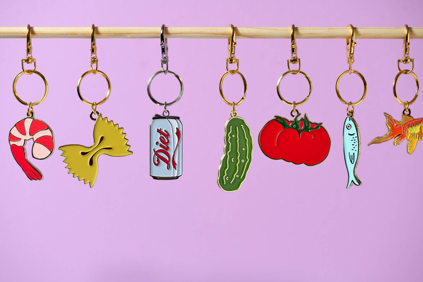 And Here We Are Enamel Keychain & Bag Charm Heirloom Tomato