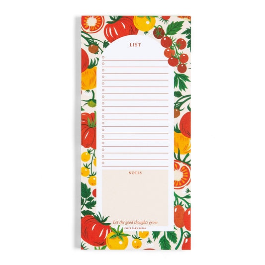 Paper Farm Press Tomato Vine Market List Notepad