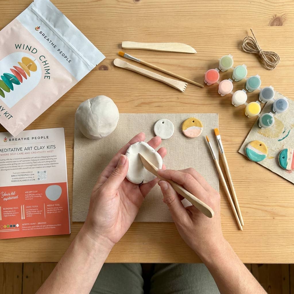 Breathe People DIY Air Dry Clay Kit- Make Your Own Wind Chimes