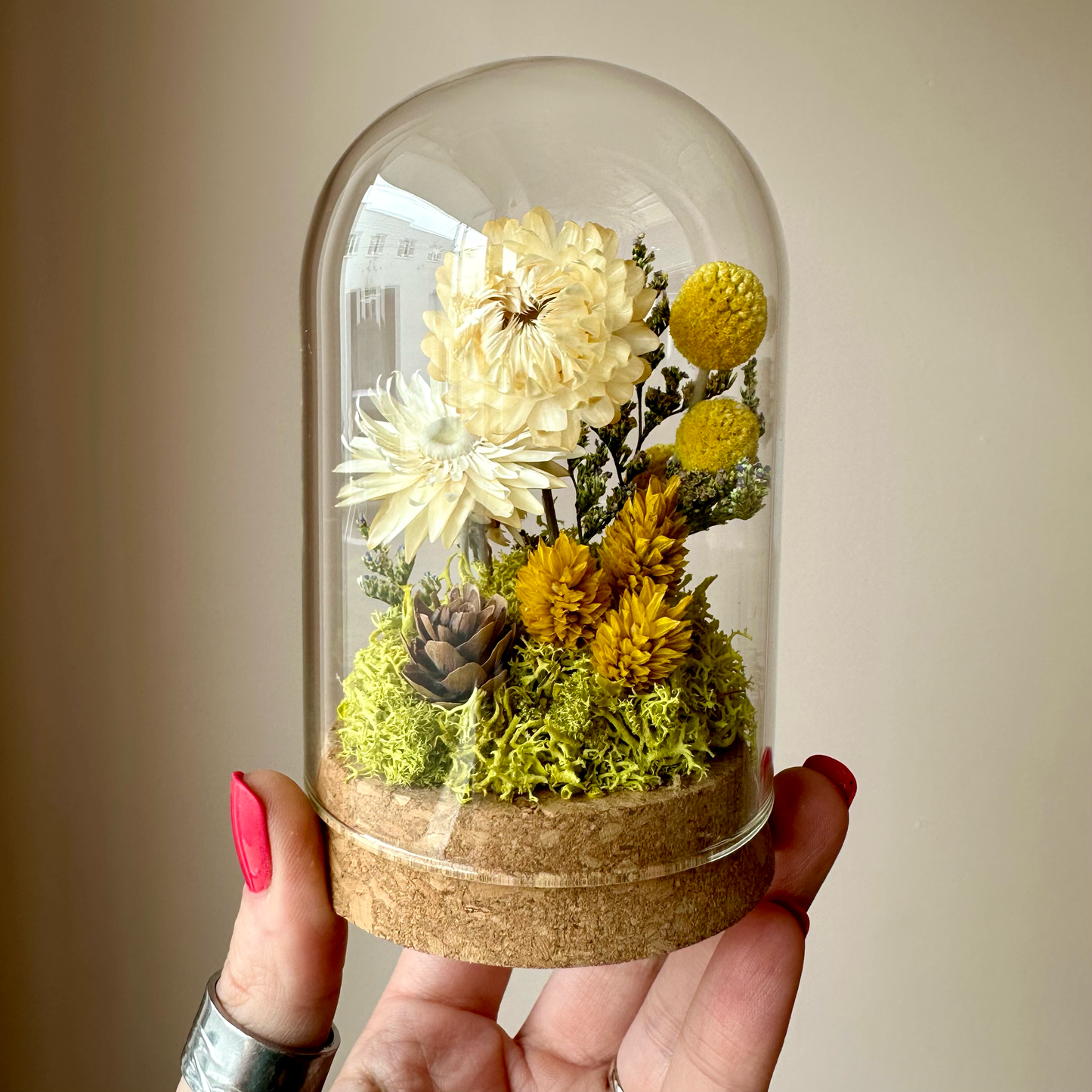 CA Studios Large Botanical Glass Terrarium - Honeyglow