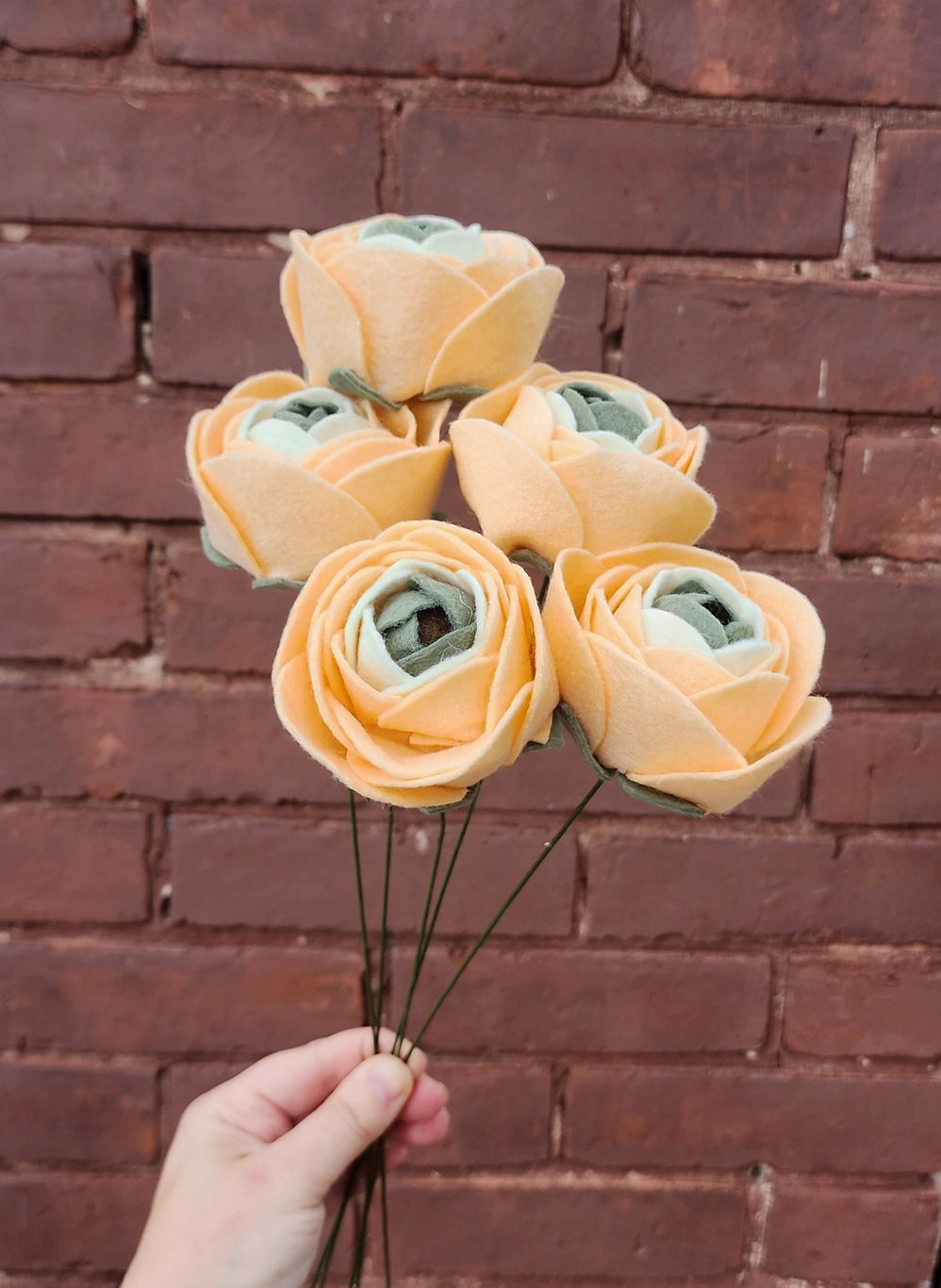 Madymae Felt Florals Felt Ranunculus