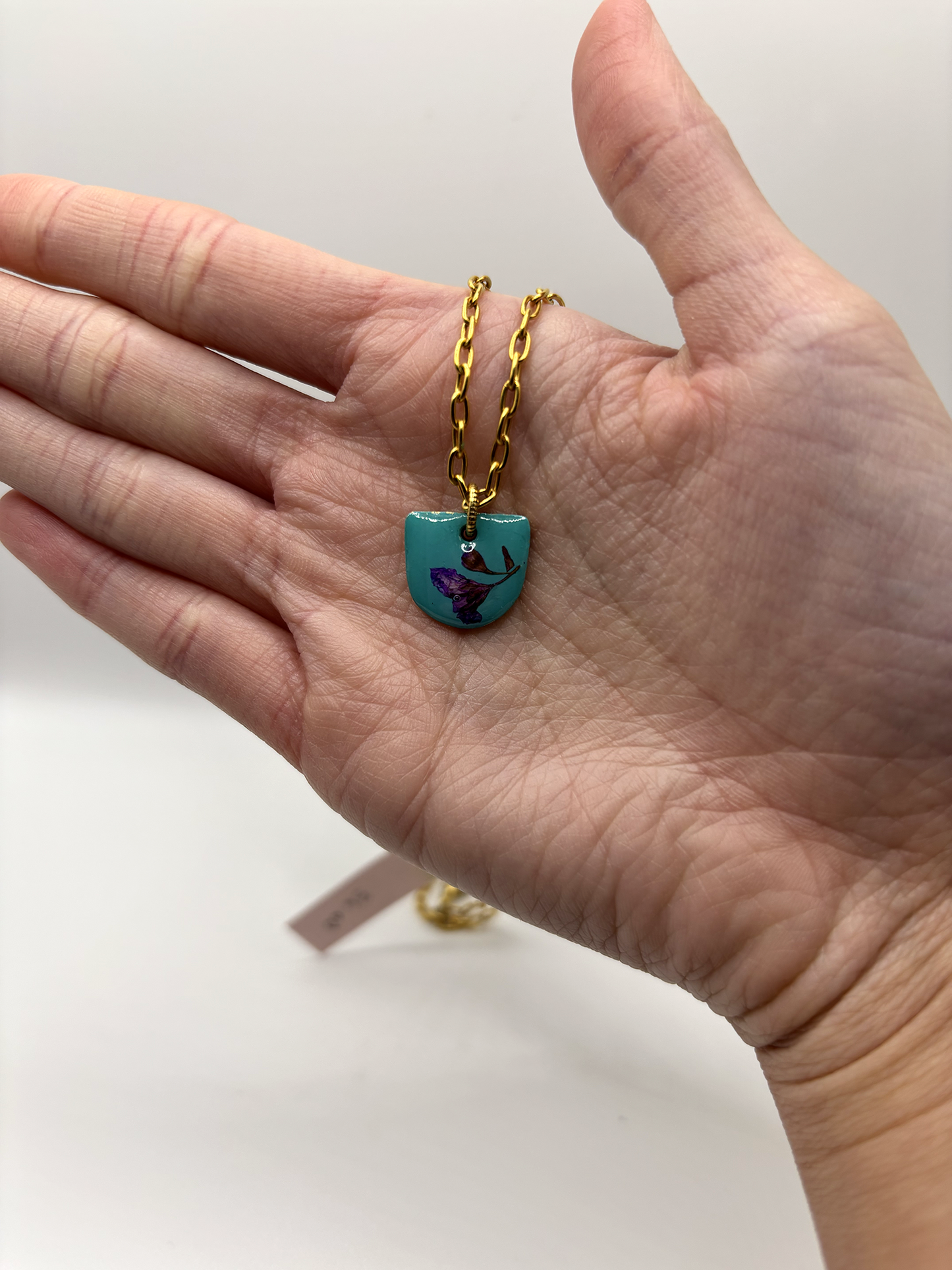 Bee Mary Pressed Flower Necklace