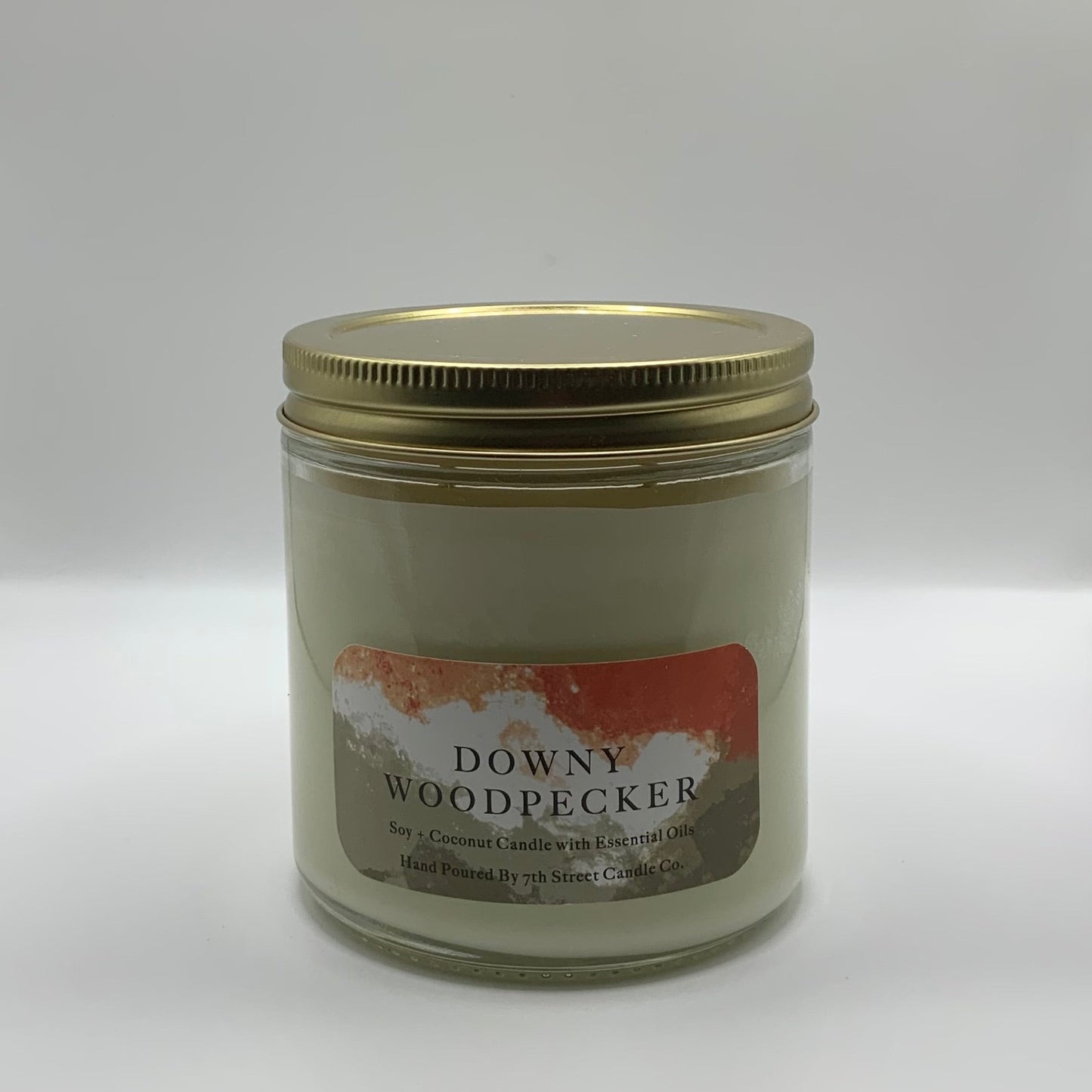Downy Woodpecker Candle