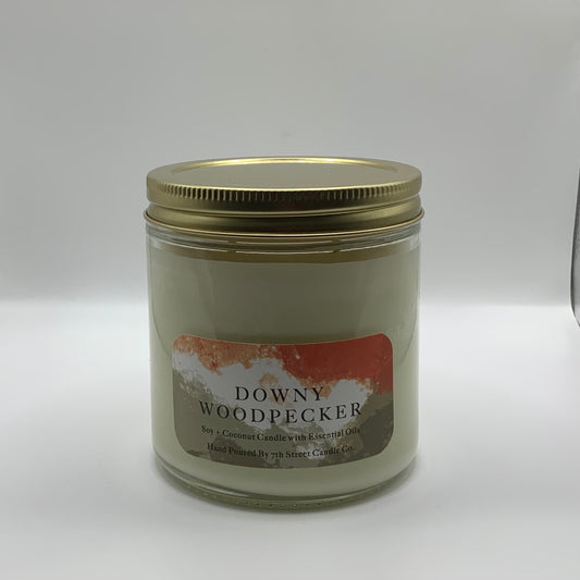 Downy Woodpecker Candle