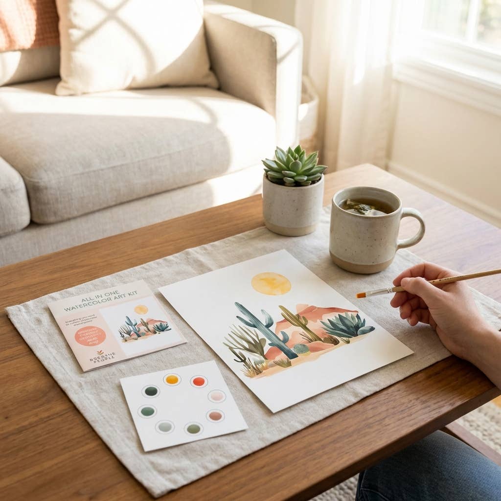Breathe People All-In-One Beginner Watercolor Paint Set - Desert Landscape