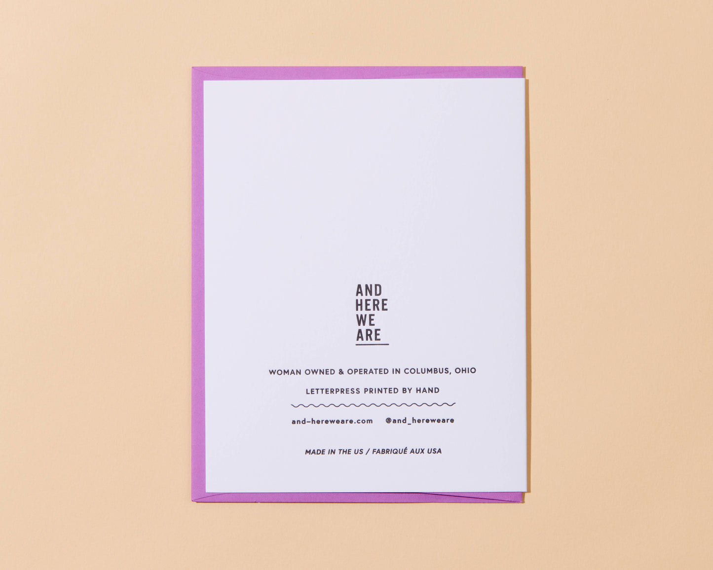 And Here We Are Letterpress Halloween Card You Suck
