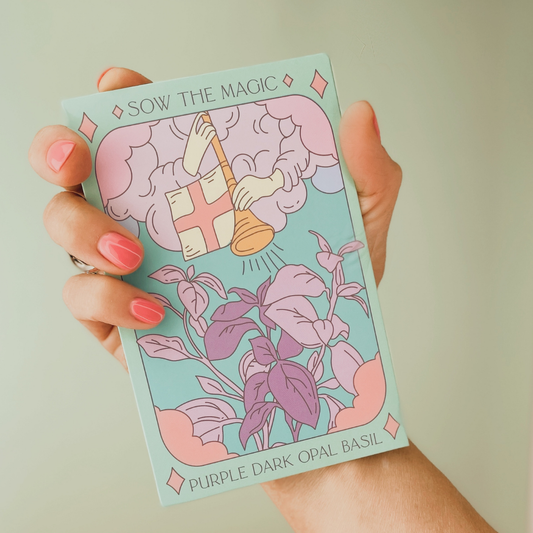 Sow the Magic Purple Dark Opal Basil Tarot Seed Packet