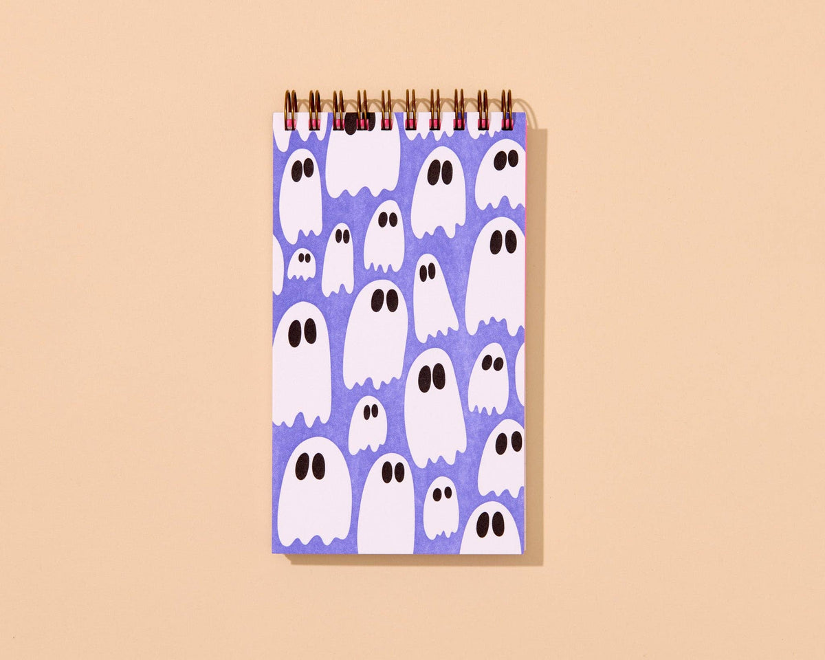 And Here We Are Letterpress Small Spiral Notebook Ghosts + Ghouls
