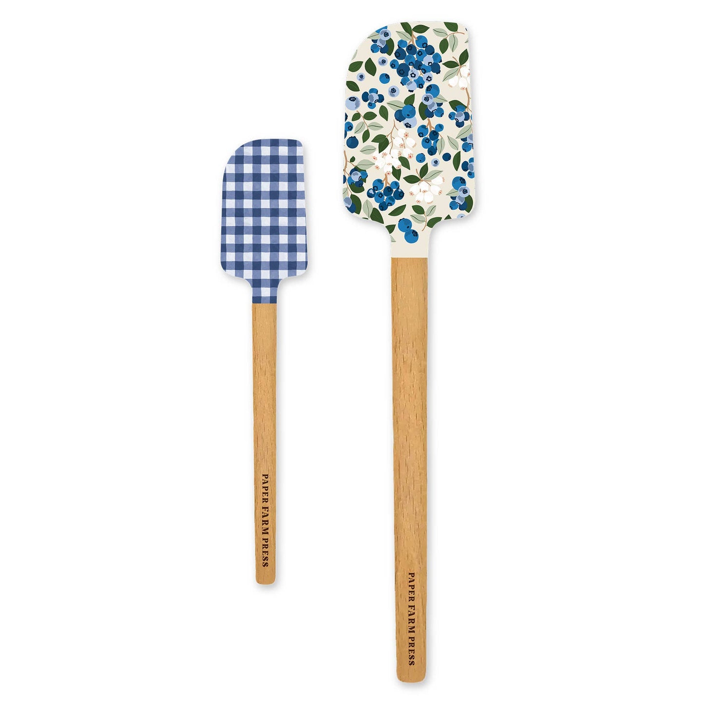 Paper Farm Press Blueberry Field Silicone Kitchen Spatulas Set