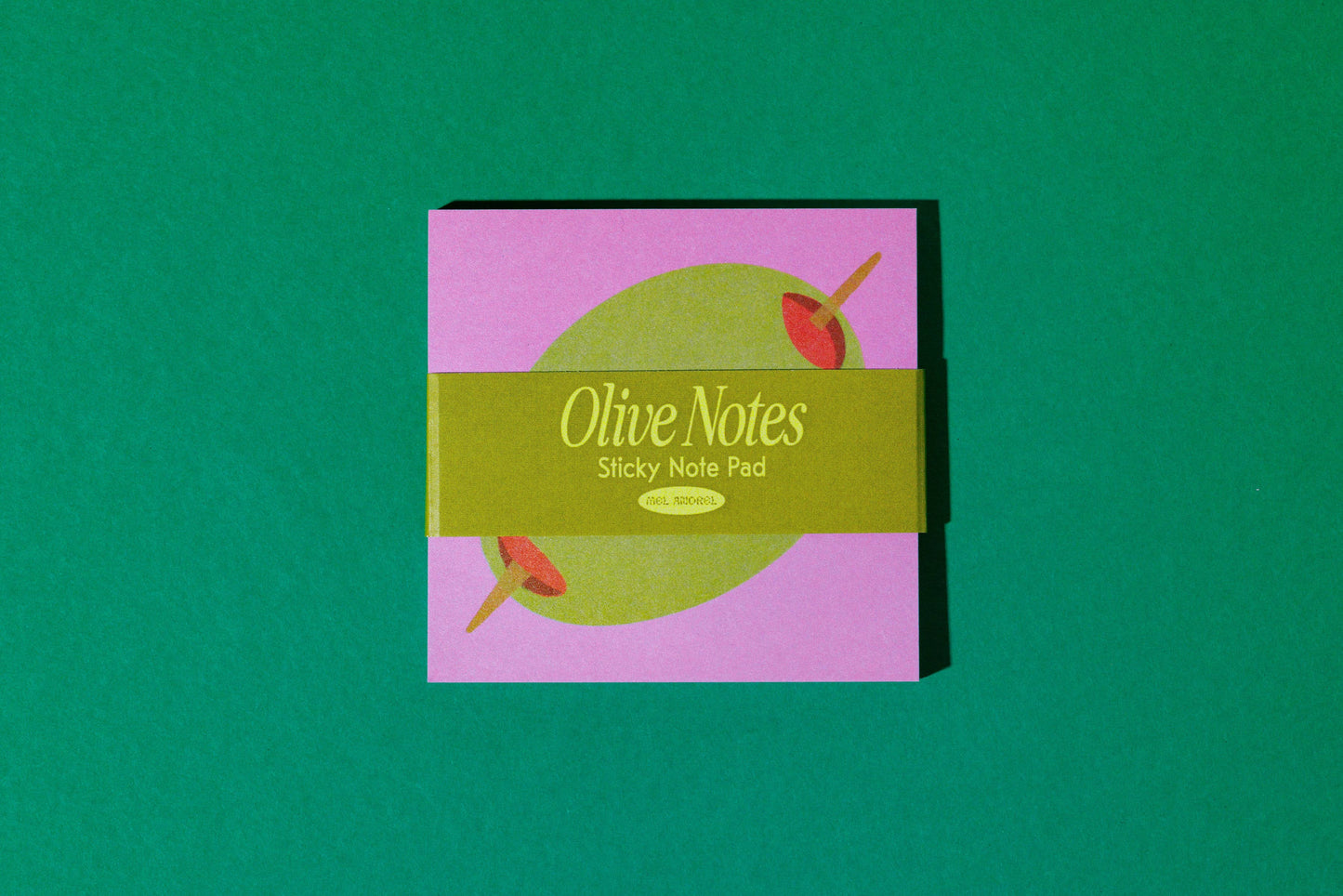 Mel Andrel Olive Sticky Notes