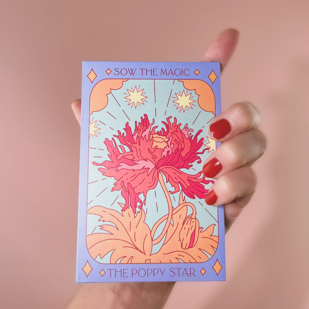 Sow the Magic The Poppy Star Tarot Seed Packet