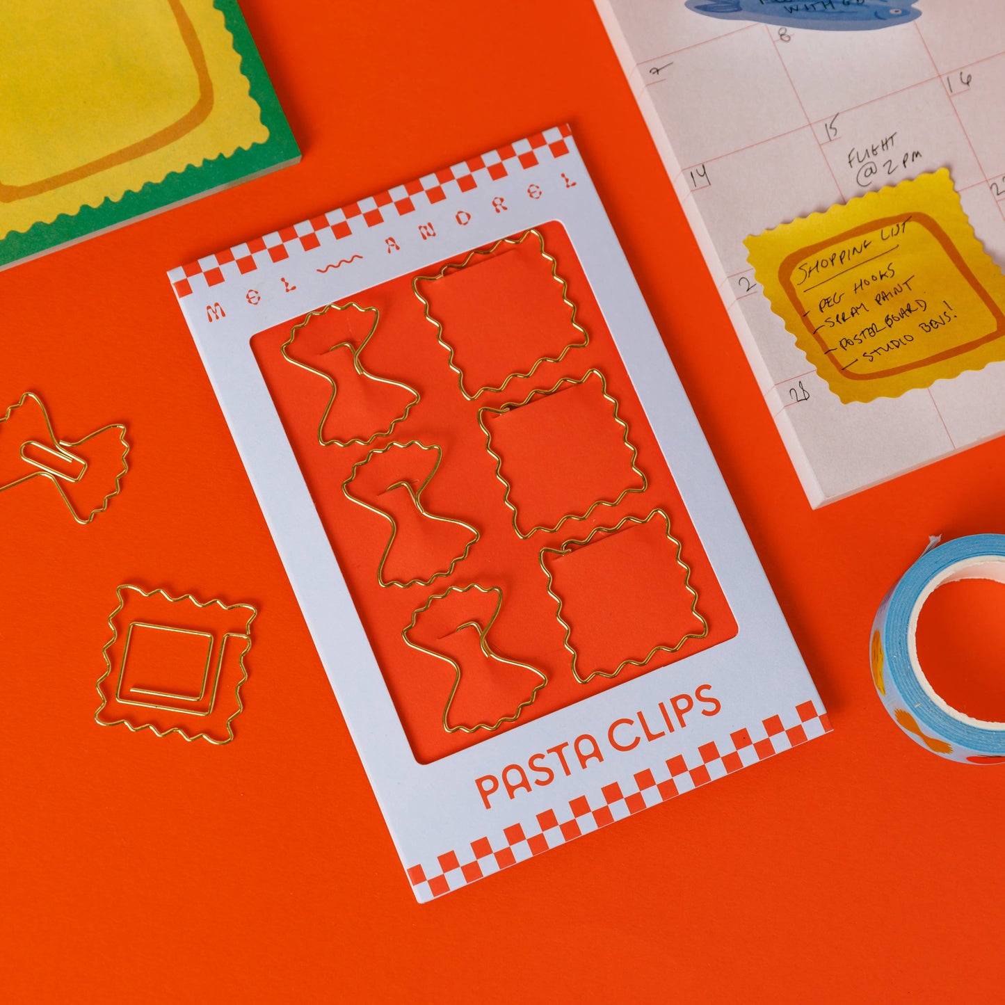 Mel Andrel Pasta Paper Clips - Ravioli + Farfalle