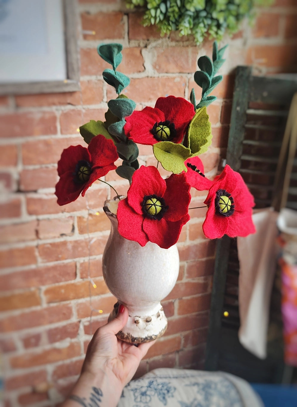Madymae Felt Florals Felt Poppy
