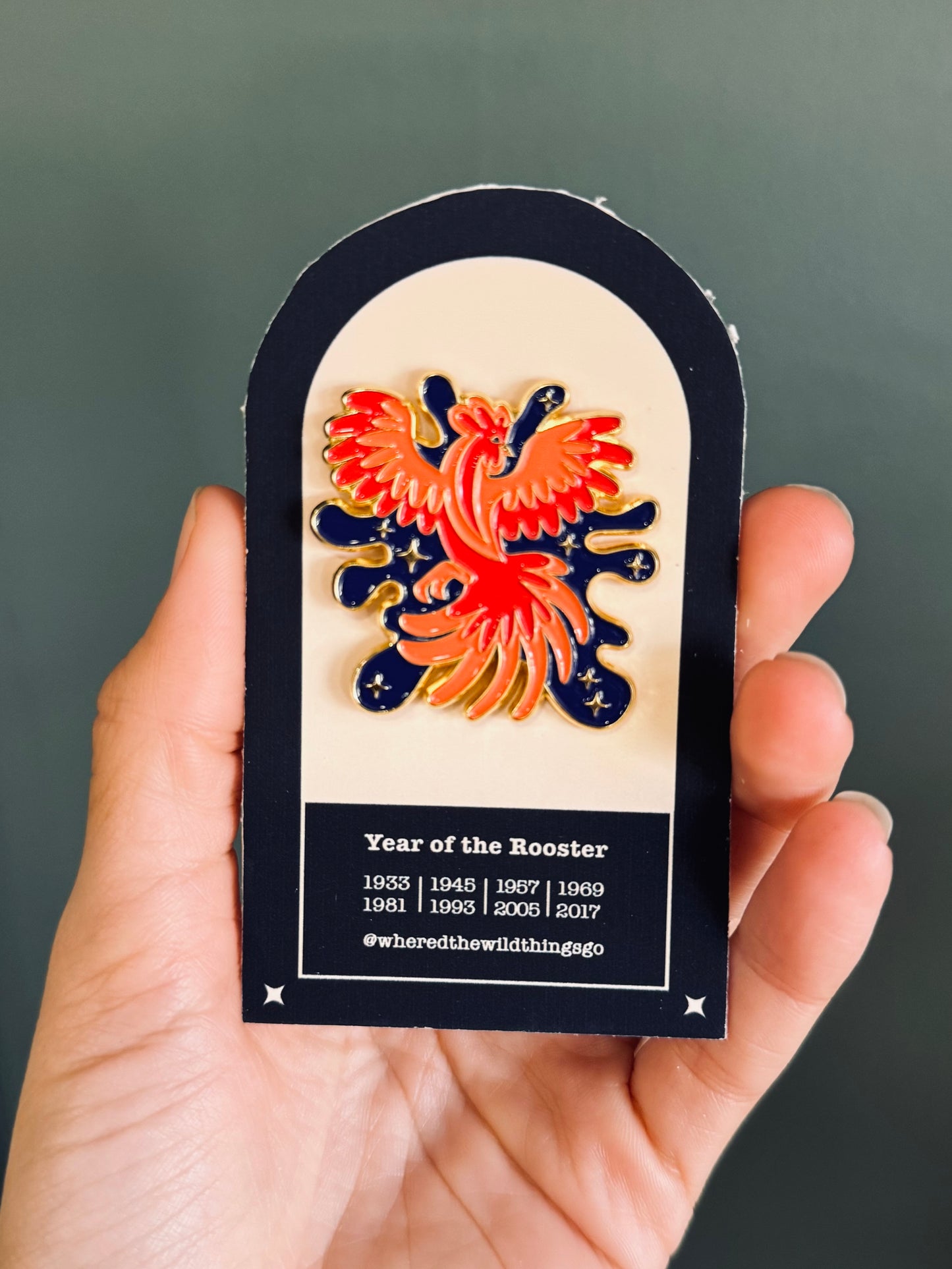 Where'd The Wild Things Go Year of the Rooster Pin