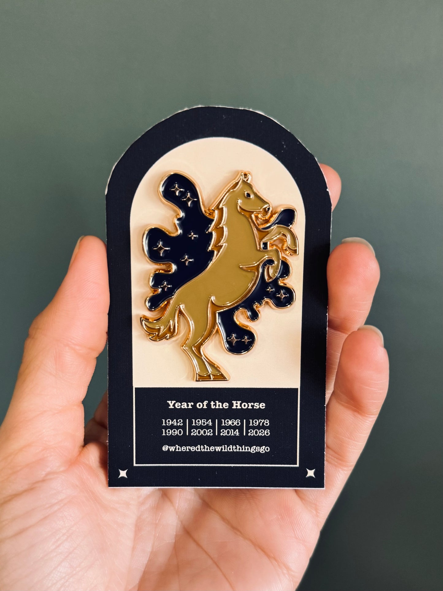 Where'd The Wild Things Go Year of the Horse Pin