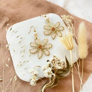 Ferro + Fawn Beaded Flora Earrings