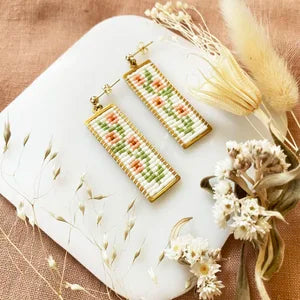 Ferro + Fawn Beaded Primrose Earrings