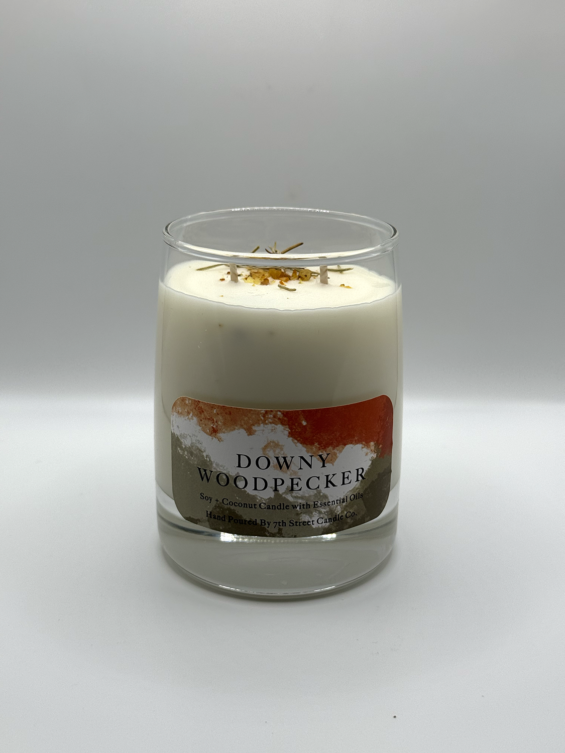 Downy Woodpecker Candle