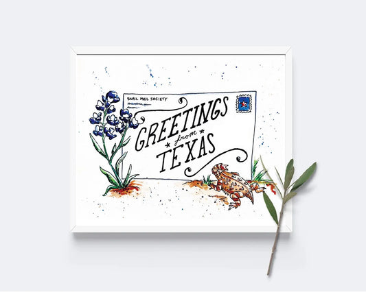 Where'd The Wild Things Go Greetings From Texas Print