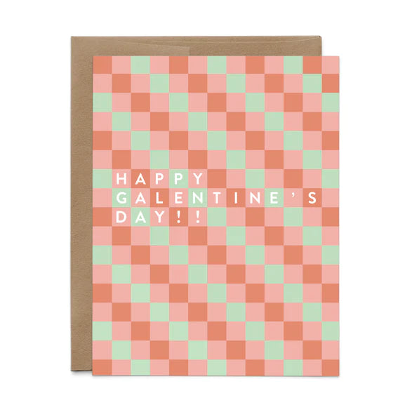 Paper + Craft Pantry Checkered Happy Galentine's Day Card