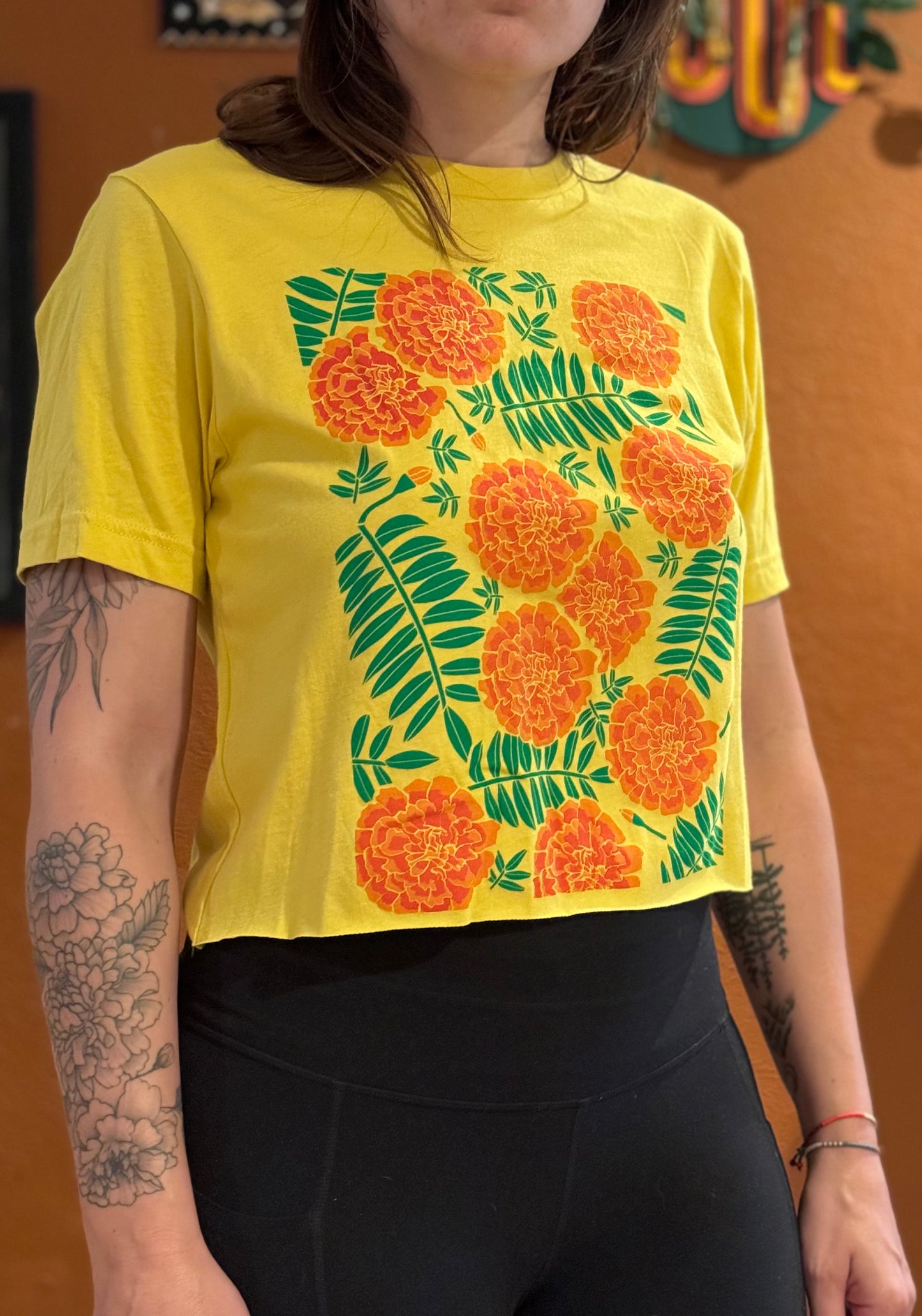 Pie Chart Press Marigold Top