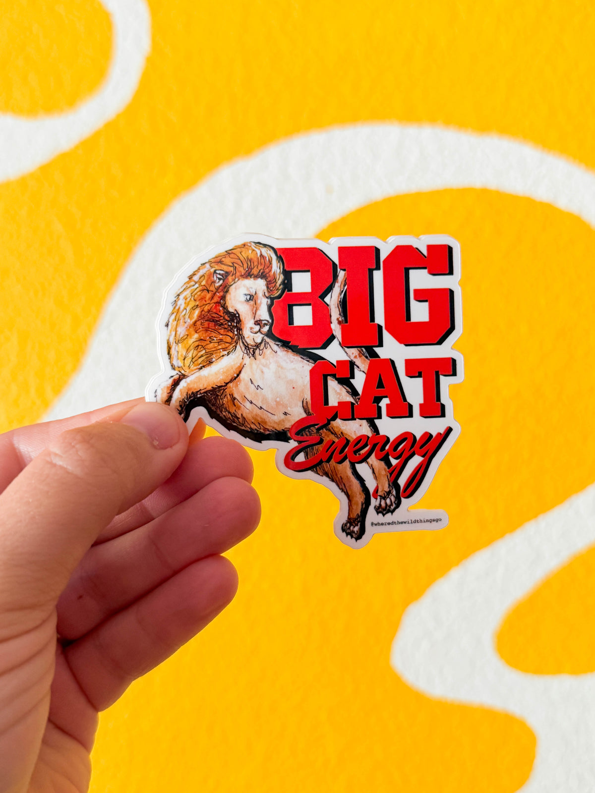 Where’d The Wild Things Go Big Cat Energy Stickers